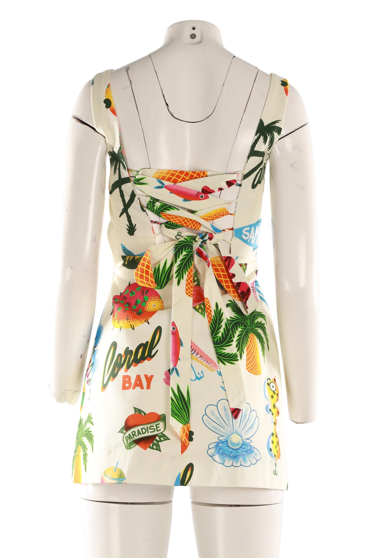 ALEMAIS MULTI COTTON MINI DRESS US 2 UK 6