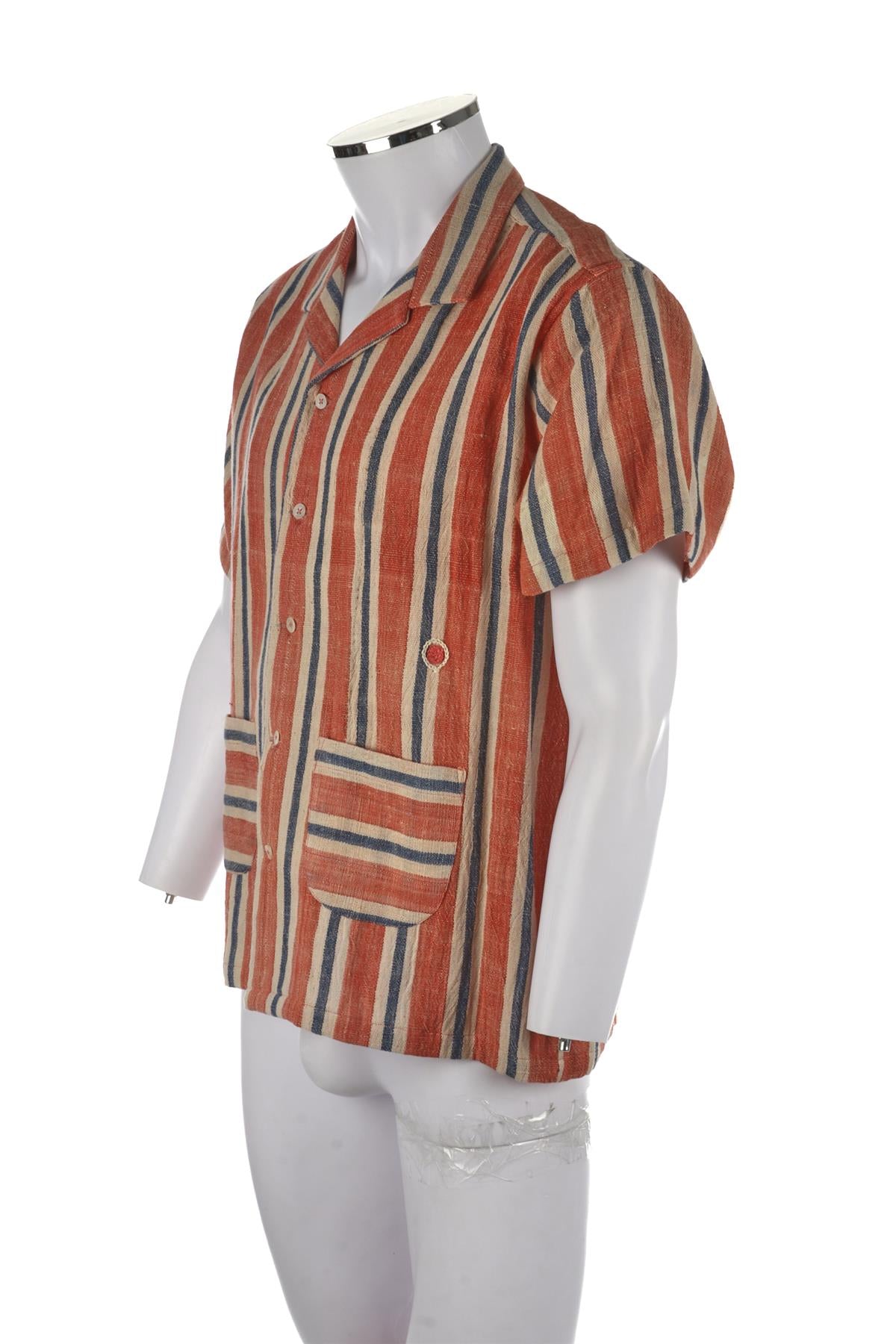 HARAGO MULTI MEN'S COTTON SHIRT SMALL
