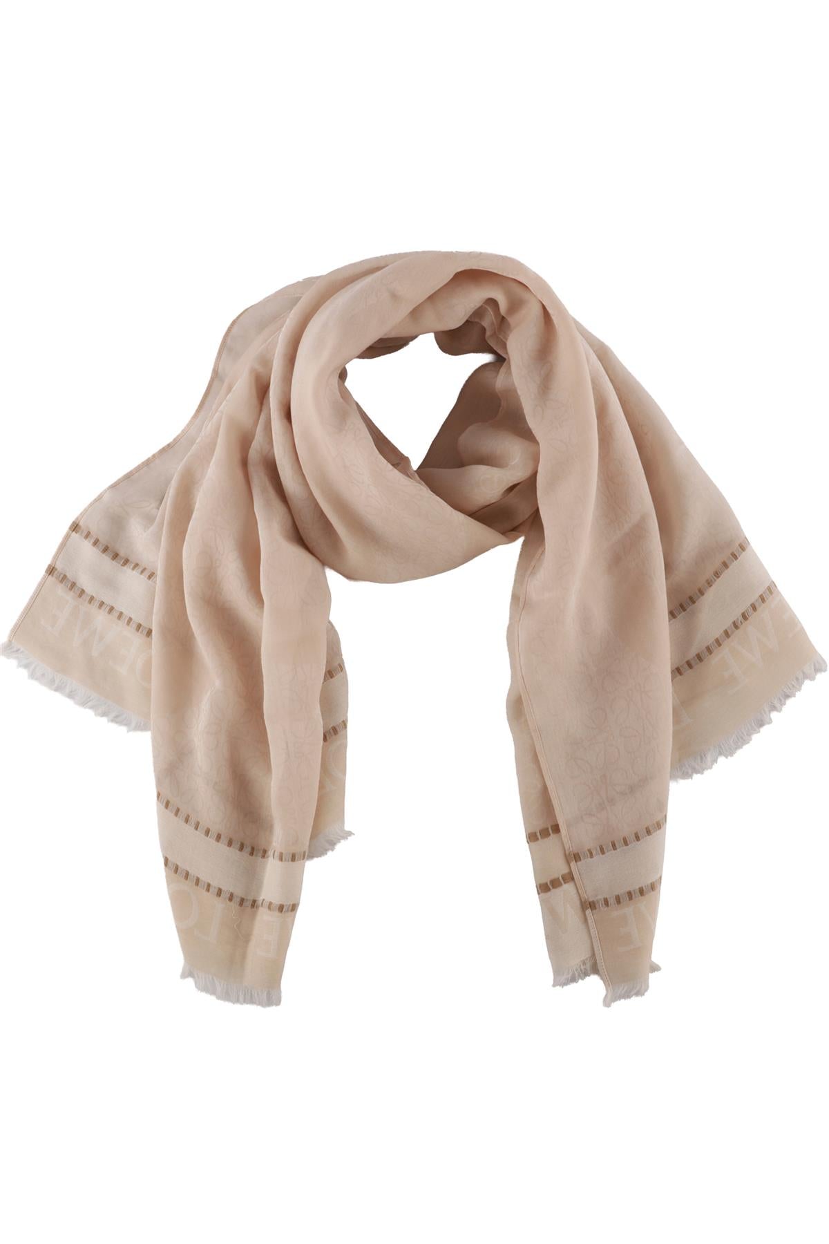 LOEWE + PAULA'S IBIZA BEIGE ANAGRAM COTTON PAREO