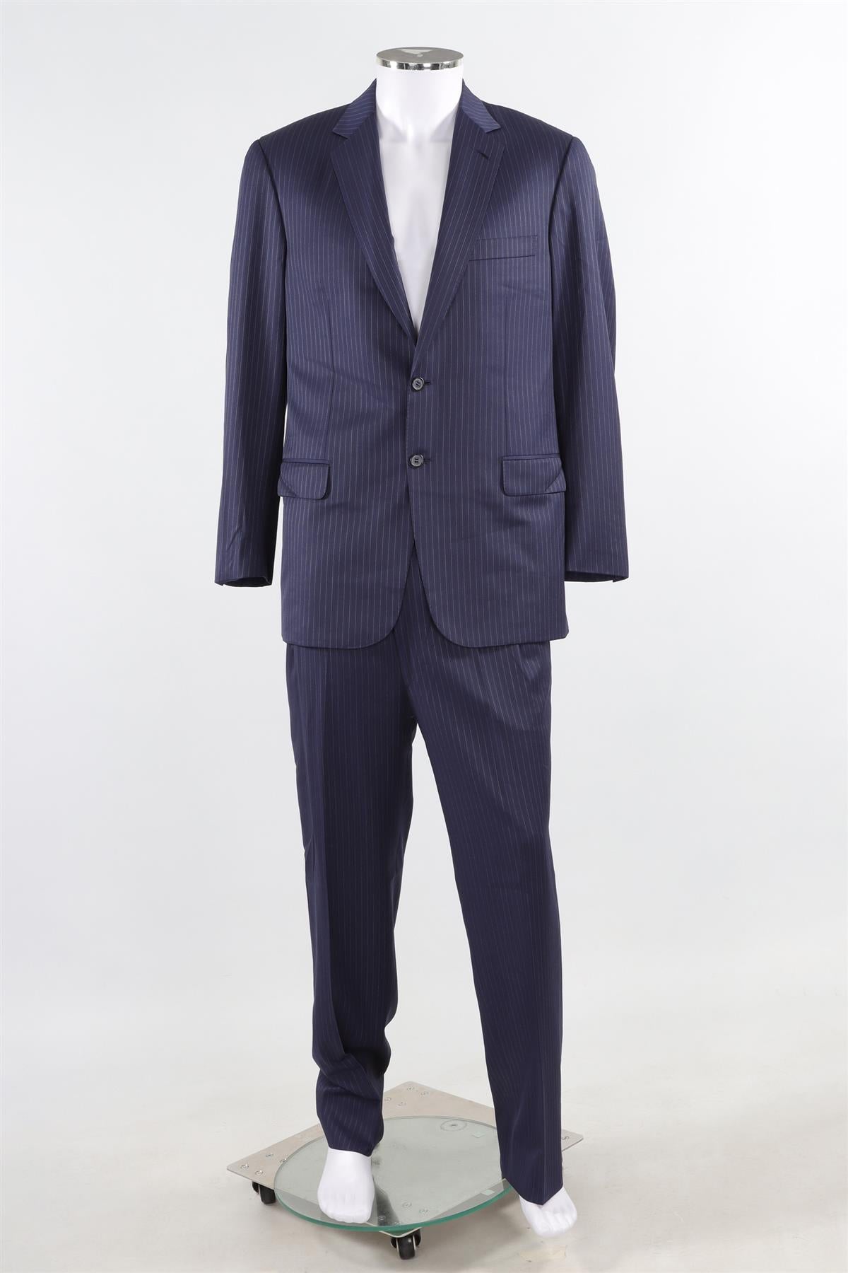 BRONI NAVY MEN'S WOOL TWO PIECE SUIT IT 42 UK/US 32