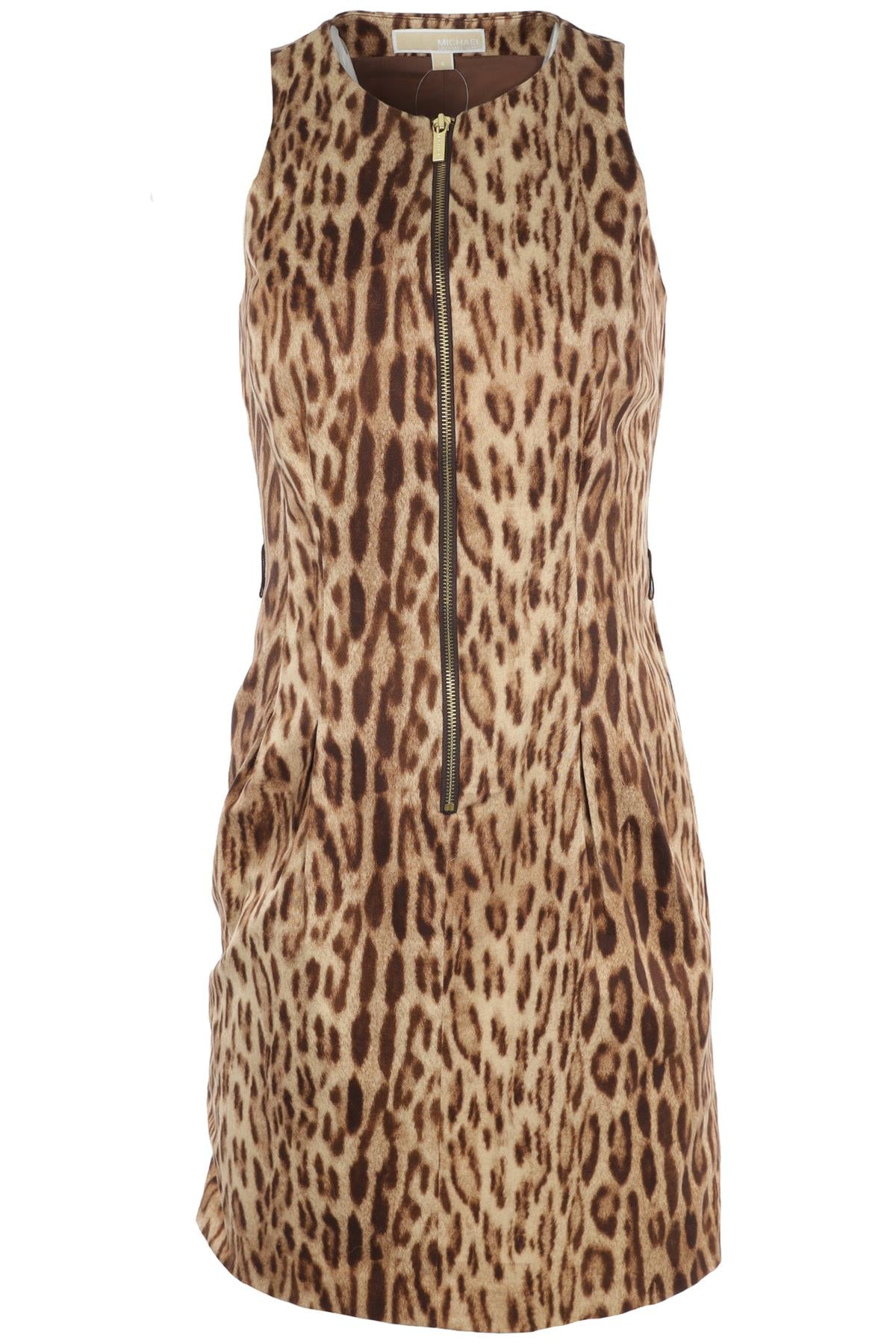 MICHAEL MICHAEL KORS BROWN COTTON MINI DRESS US 4 UK 8