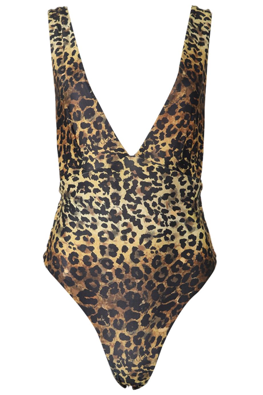 AGUA BENDITA LEOPARD PRINT SWIMSUIT MEDIUM