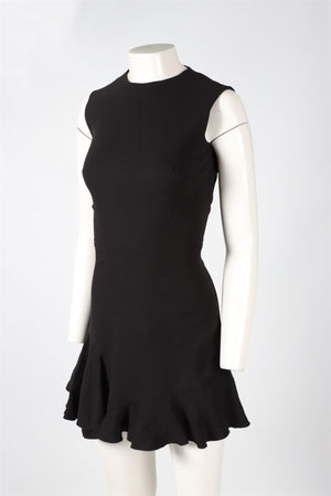 VICTORIA BECKHAM BLACK CREPE MINI DRESS UK 6