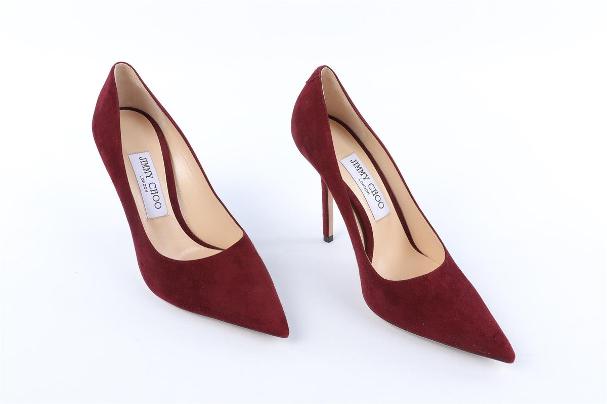 JIMMY CHOO RED SUEDE PUMPS EU 38 UK 5 US 8