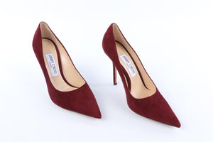 JIMMY CHOO RED SUEDE PUMPS EU 38 UK 5 US 8