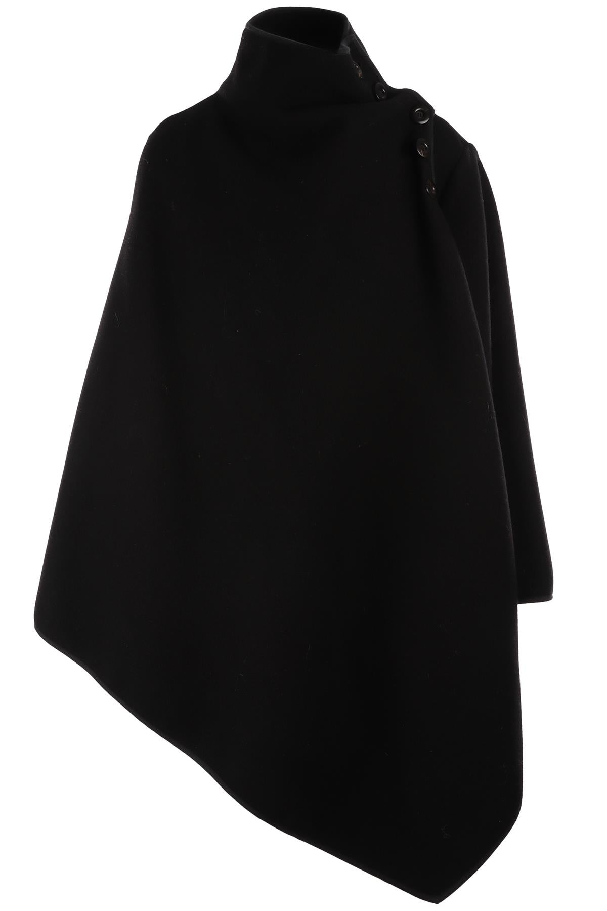 BLACK WOOL CAPE