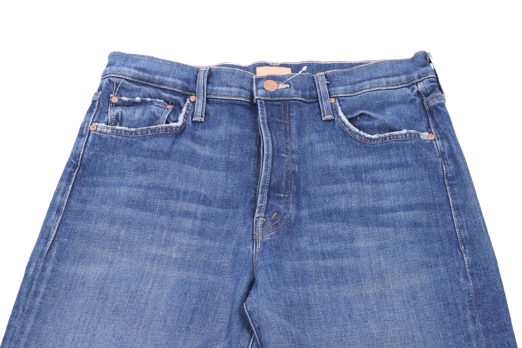 MOTHER BLUE HIGH RISE WIDE LEG JEANS W29