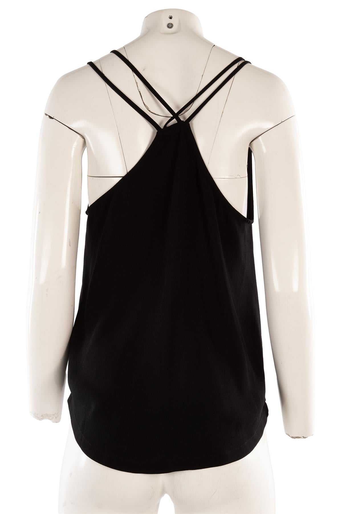 IRO BLACK CREPE TOP FR 38 UK 10