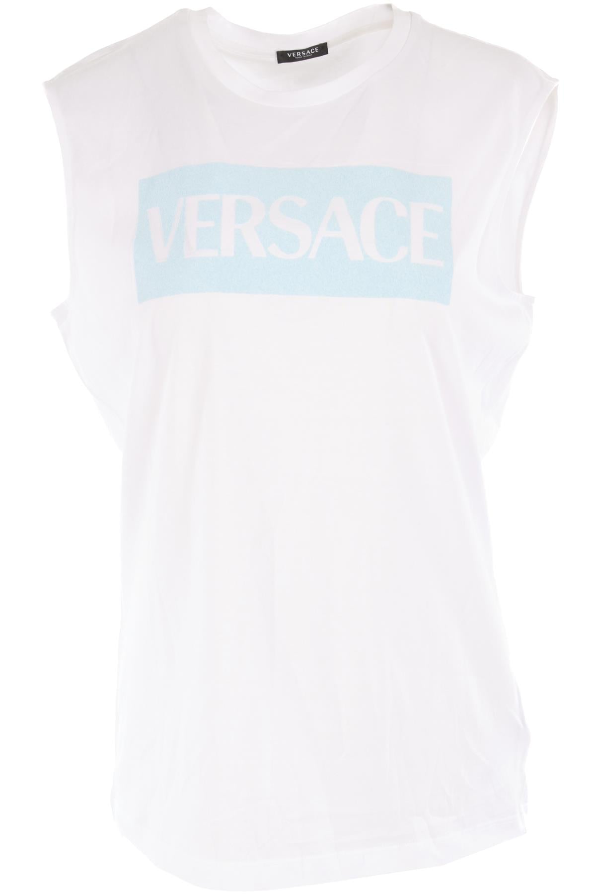VERSACE WHITE COTTON T-SHIRT IT 40 UK 8