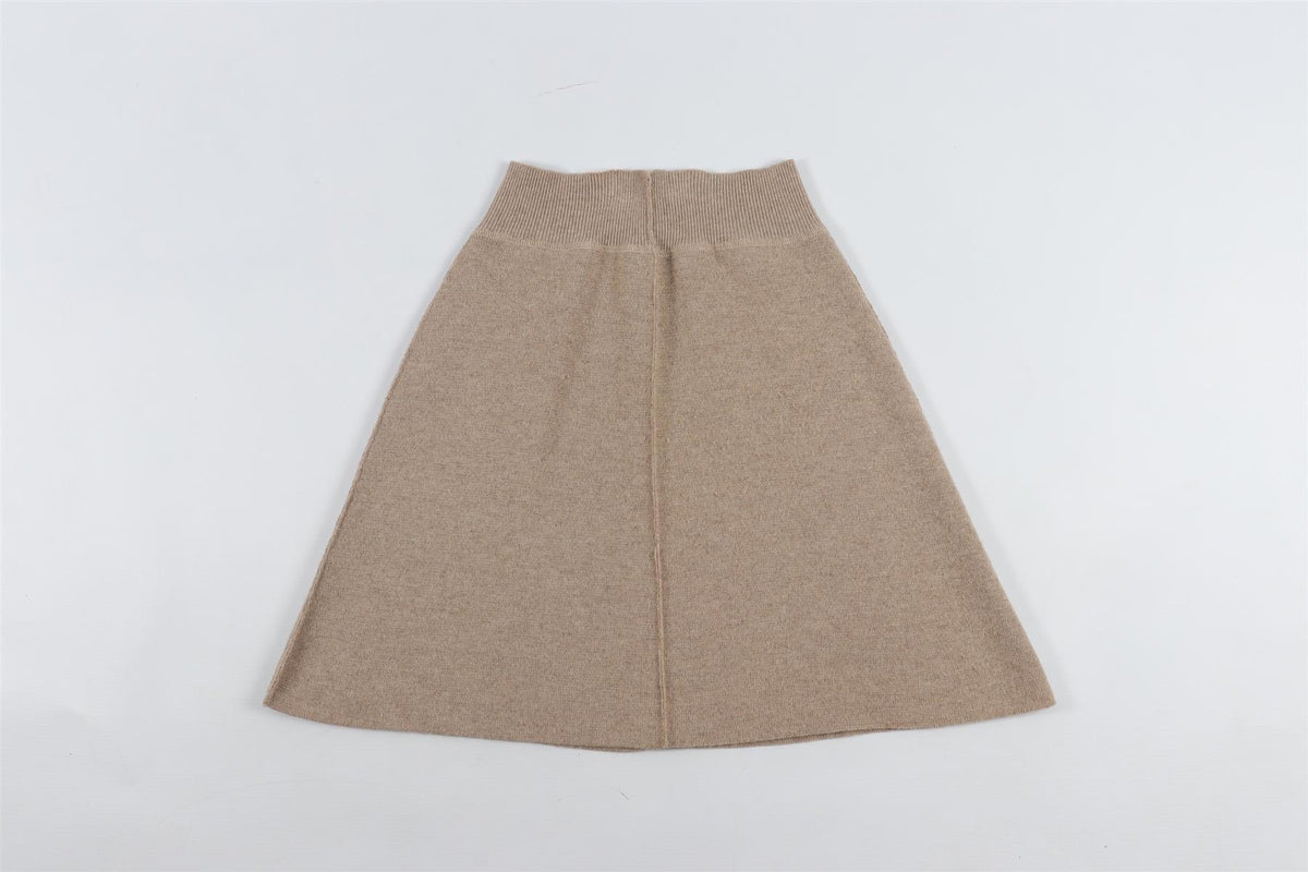 MORESI TAN CASHMERE MINI SKIRT IT 34 UK 2