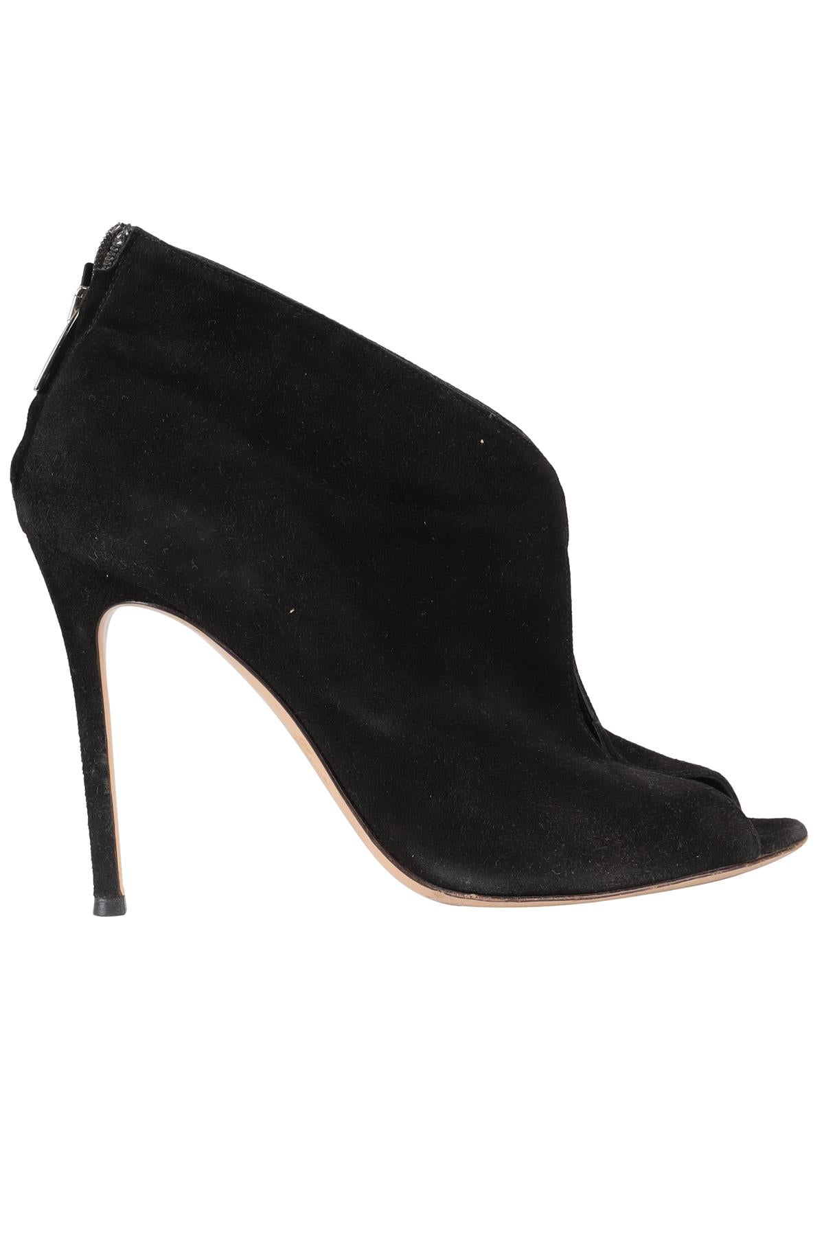 GIANVITO ROSSI BLACK SUEDE ANKLE BOOTS EU 39 UK 6 US 9