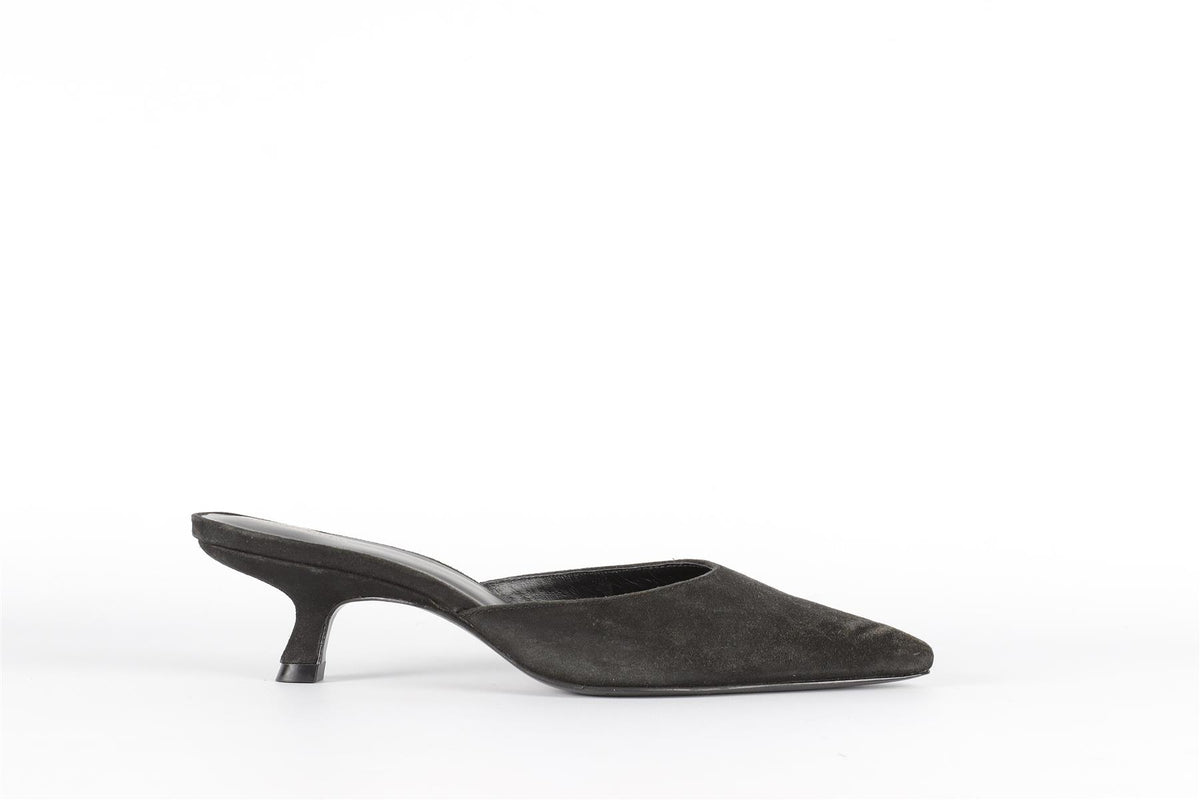 REFORMATION BLACK SUEDE MULES EU 37.5 UK 4.5 US 7.5