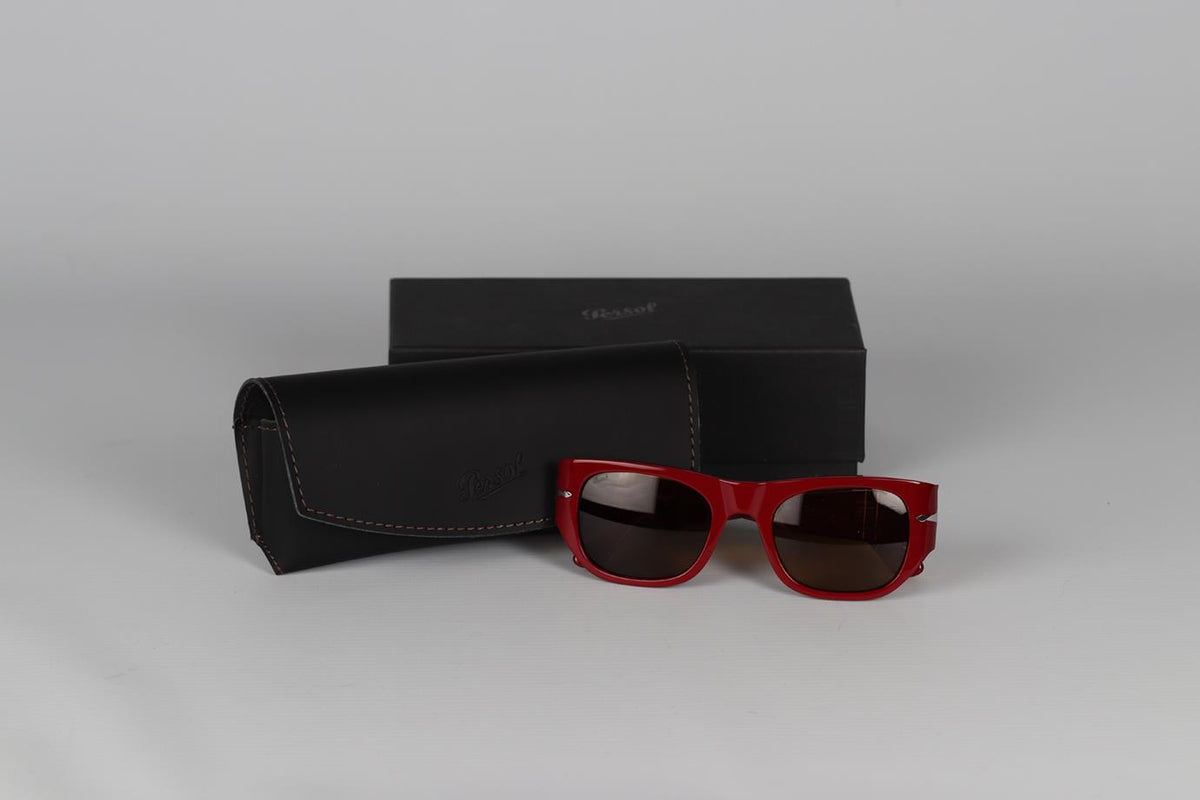 PERSOL SQUARE FRAME ACETATE SUNGLASSES