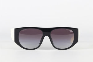 CHANEL BLACK 2022 D FRAME ACETATE SUNGLASSES