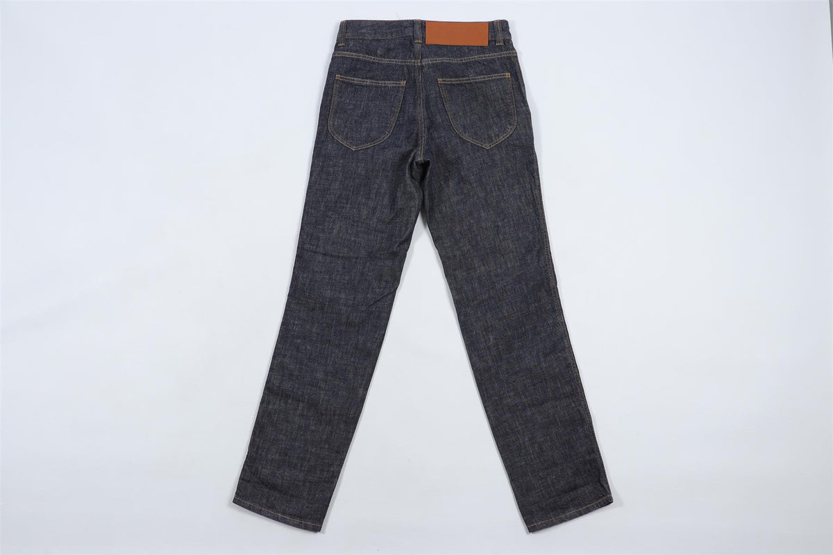 LOEWE BLUE HIGH RISE STRAIGHT LEG JEANS FR 34 UK 6 W24