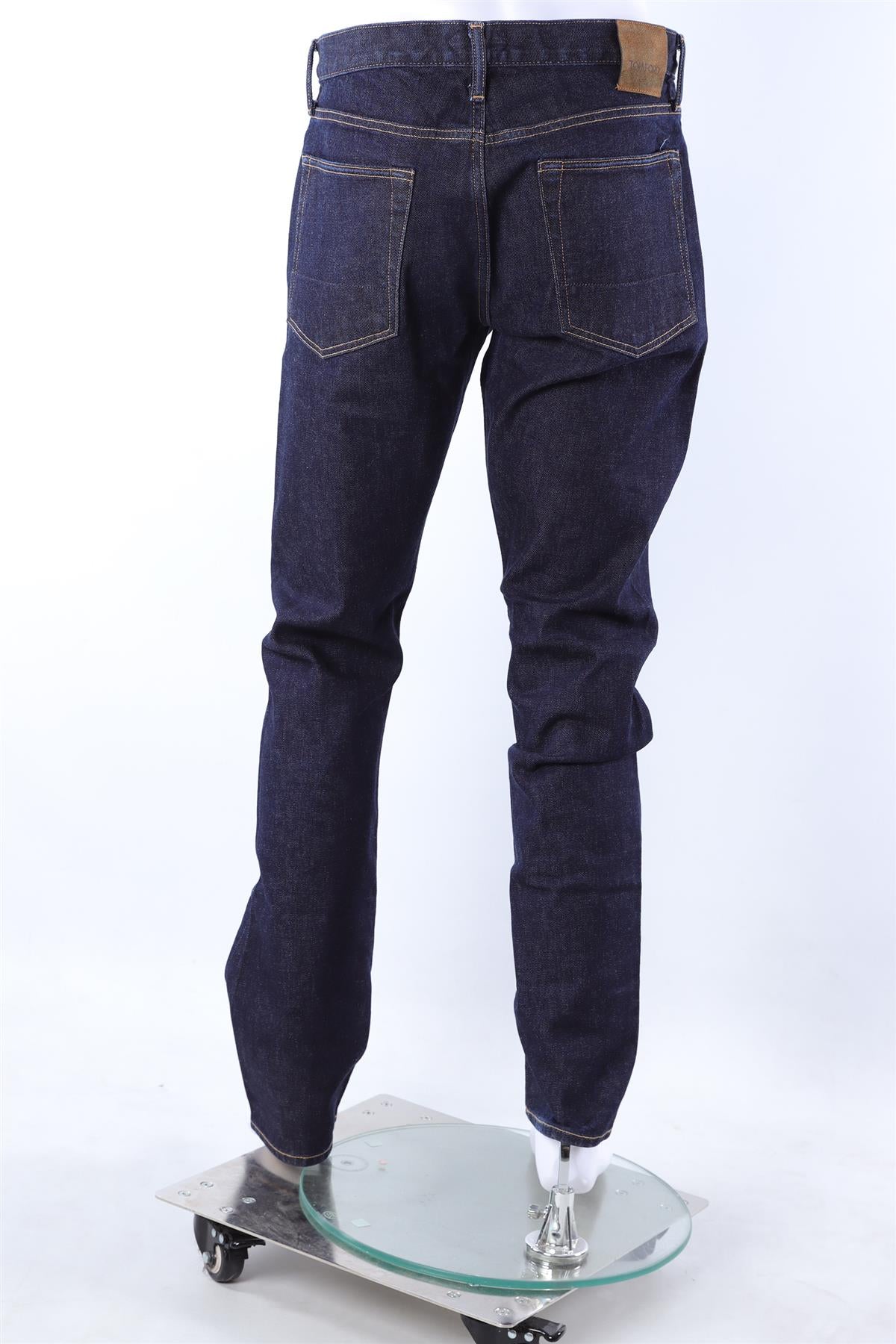 TOM FORD BLUE MEN'S SLIM FIT JEANS UK/US W36