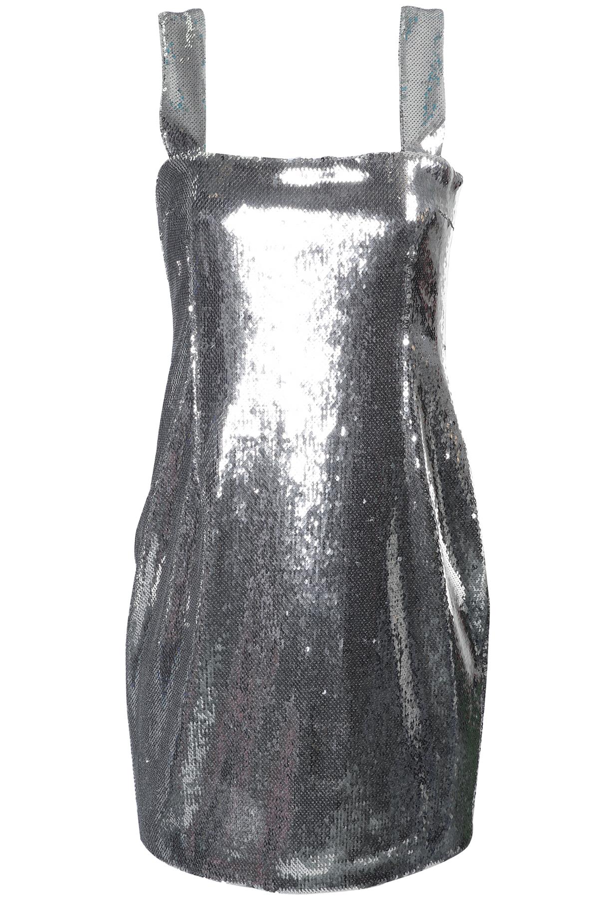 GALVAN LONDON SILVER SEQUIN MINI DRESS UK 12