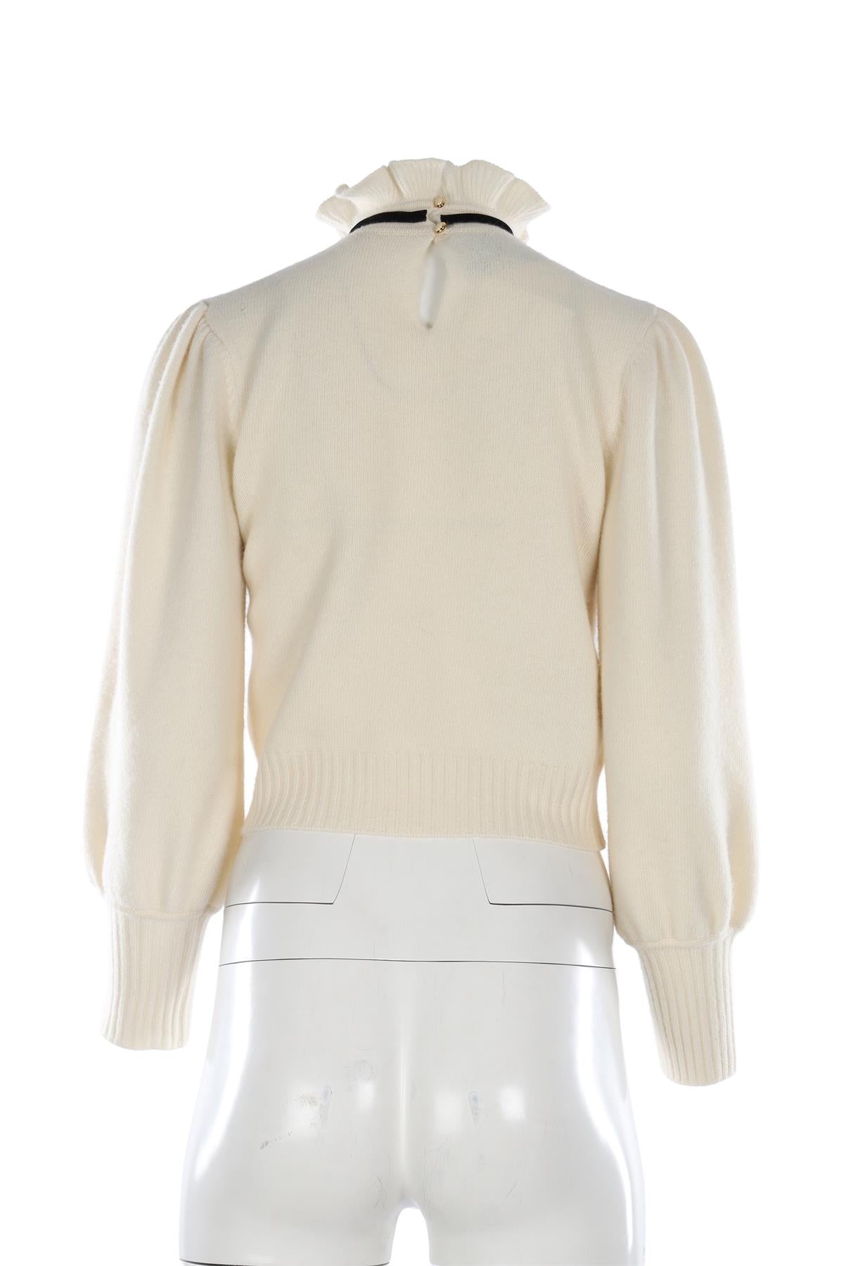 GUCCI CREAM WOOL SWEATER XSMALL