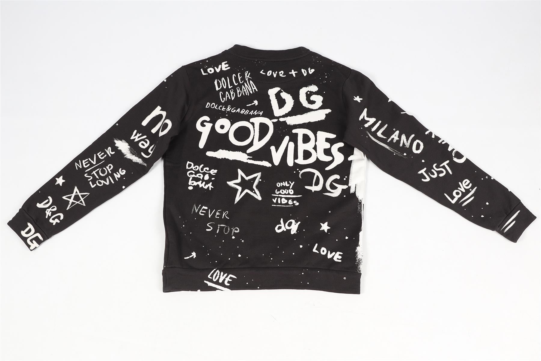 DOLCE & GABBANA KIDS BOYS COTTON SWEATSHIRT 11-12 YEARS