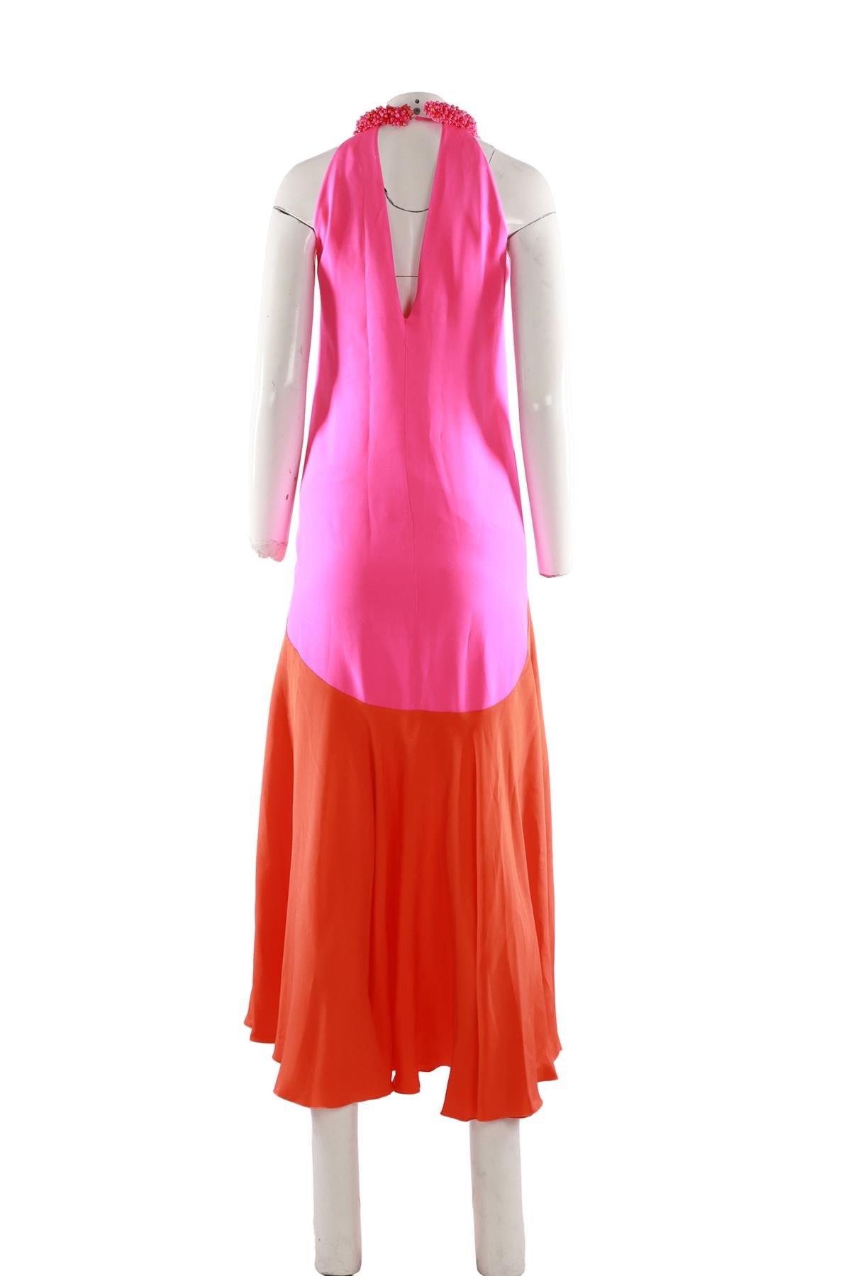 EMILIO PUCCI PINK SILK MAXI DRESS IT 38 UK 6
