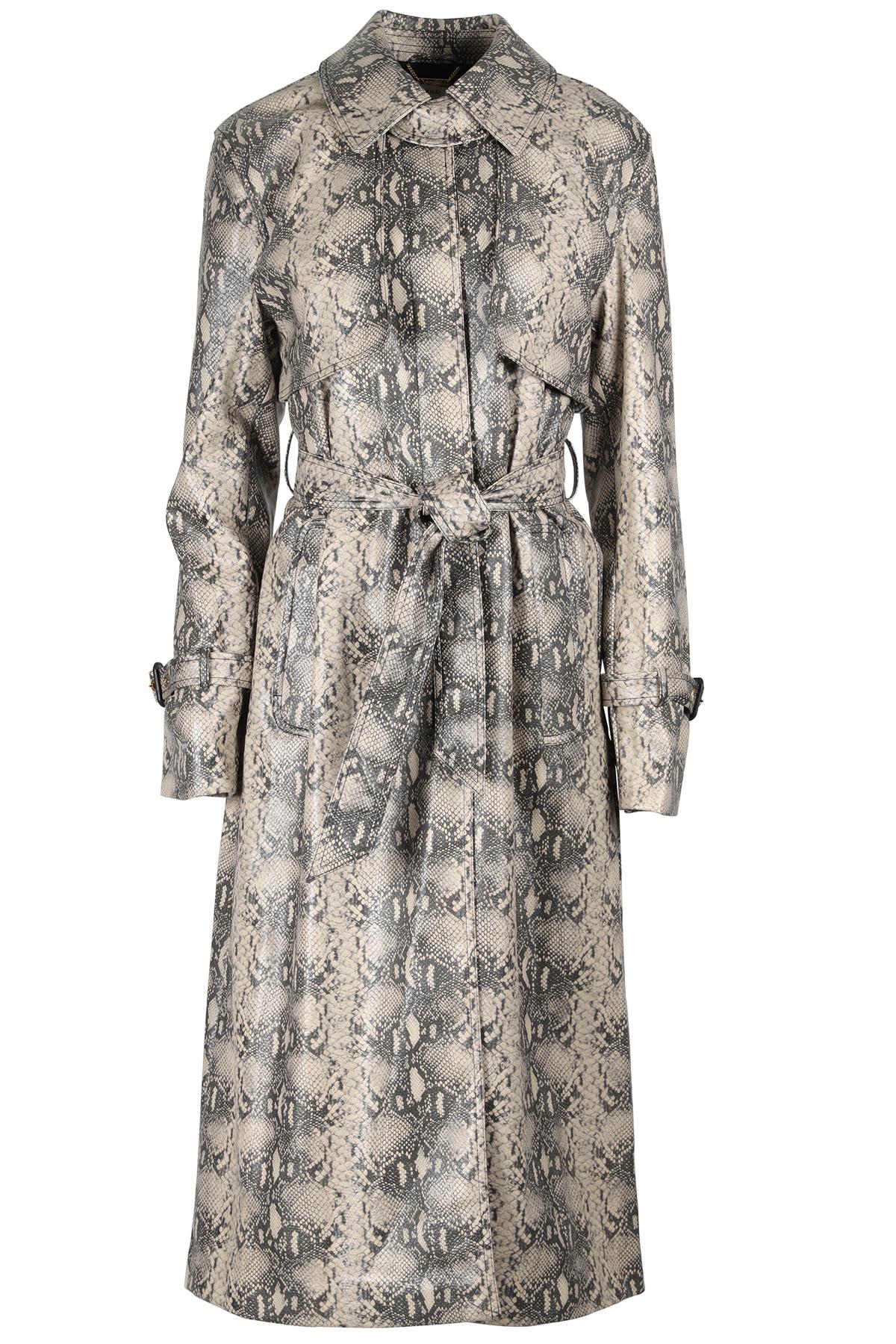 SIMKHAI TAUPE LEATHER TRENCH COAT SMALL