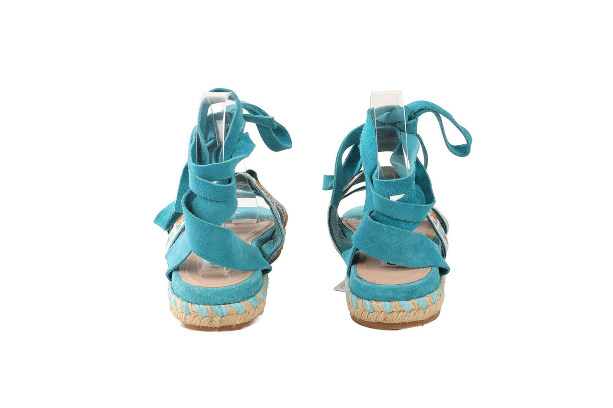 MIU MIU BLUE SUEDE SANDALS EU 38 UK 5 US 8