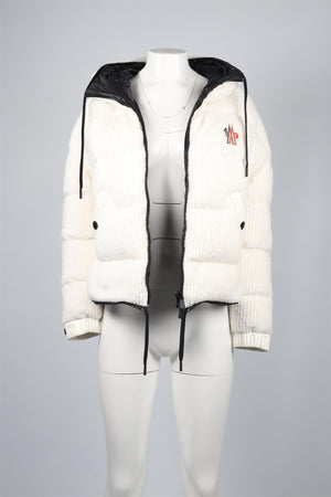 MONCLER GRENOBLE IVORY PADDED DOWN JACKET MEDIUM