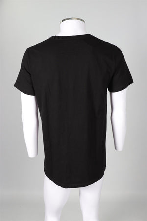 BALMAIN BLACK MEN'S COTTON T-SHIRT LARGE