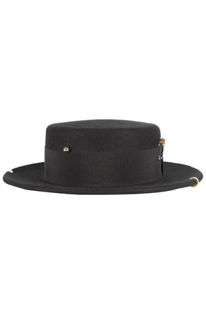 RUSLAN BAGINSKIY BLACK FELT HAT LARGE