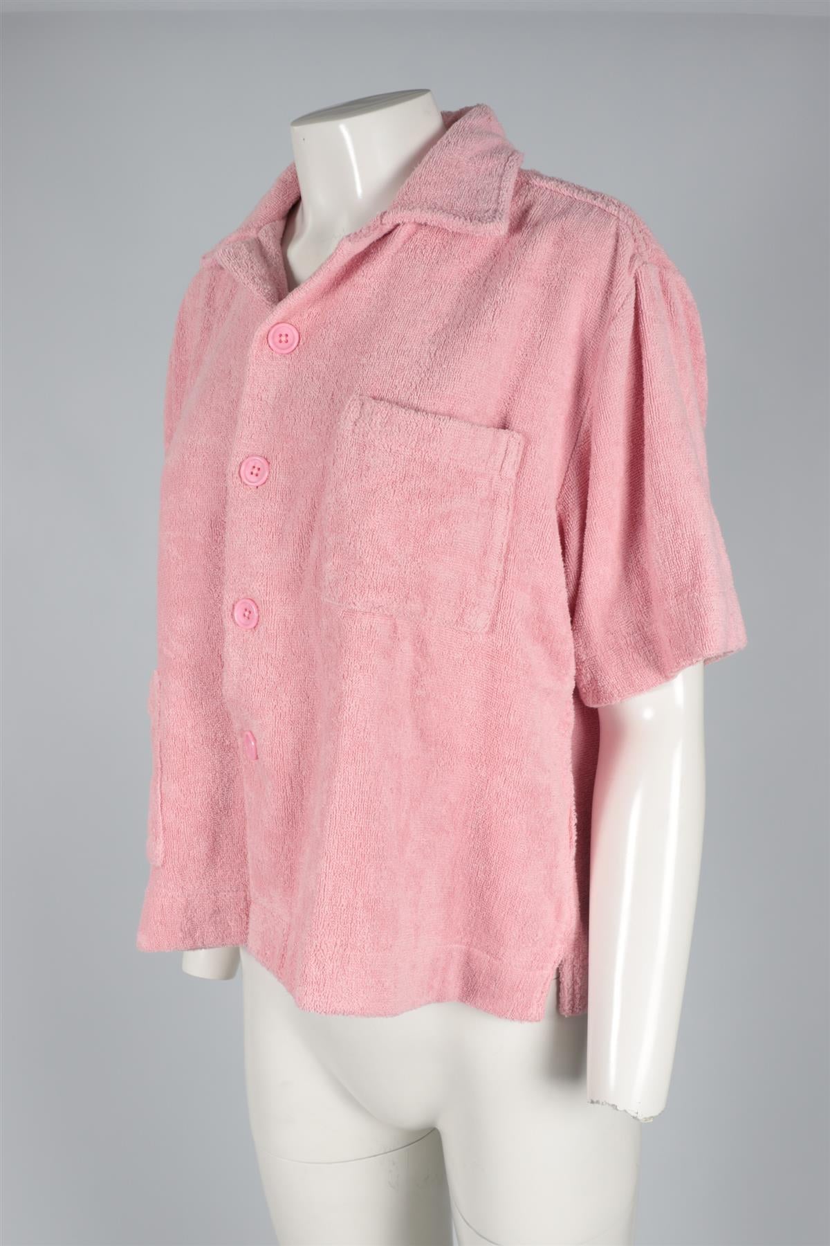 TERRY PINK COTTON SHIRT SMALL