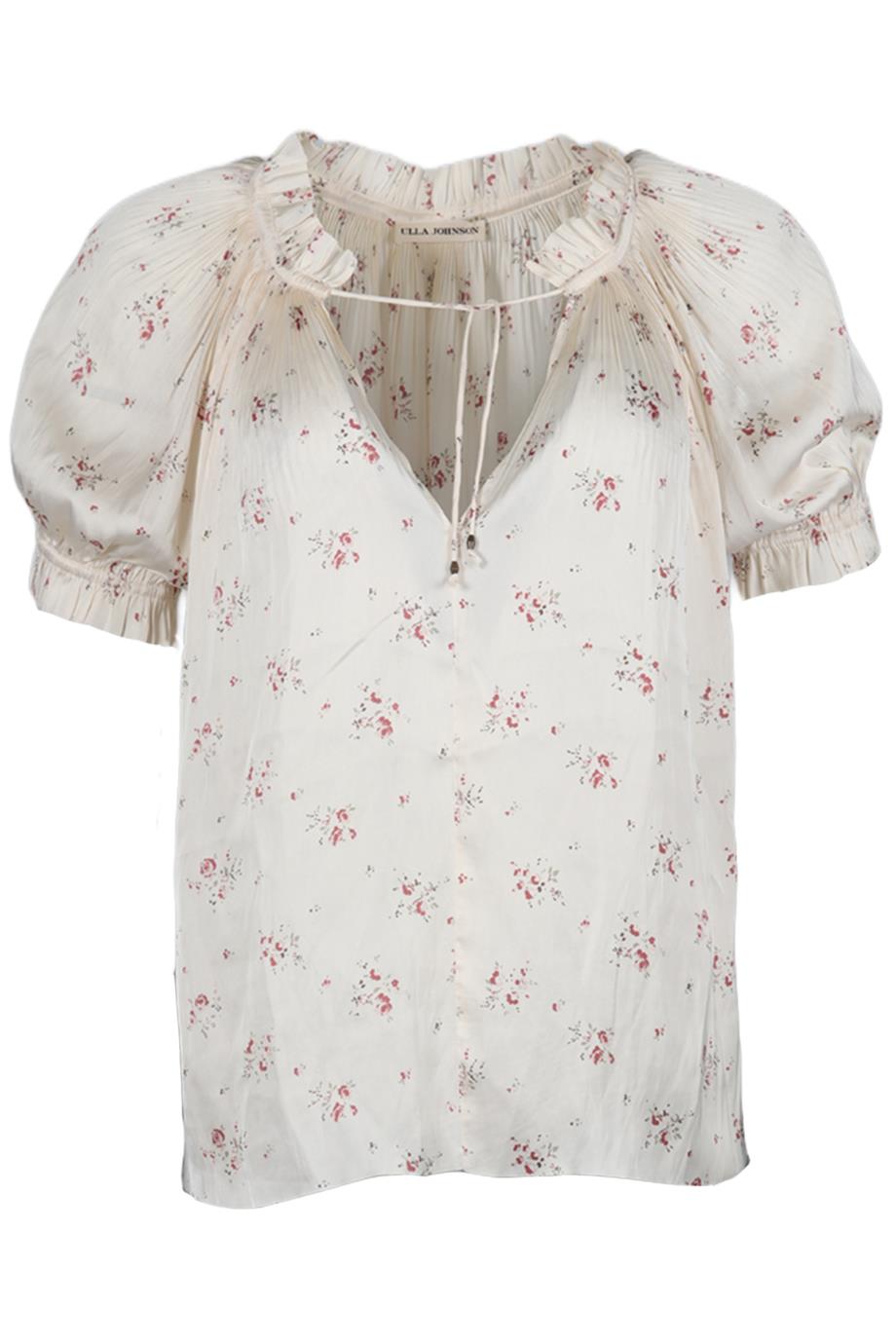 ULLA JOHNSON FLORAL PRINT SATIN TOP US 4 UK 8