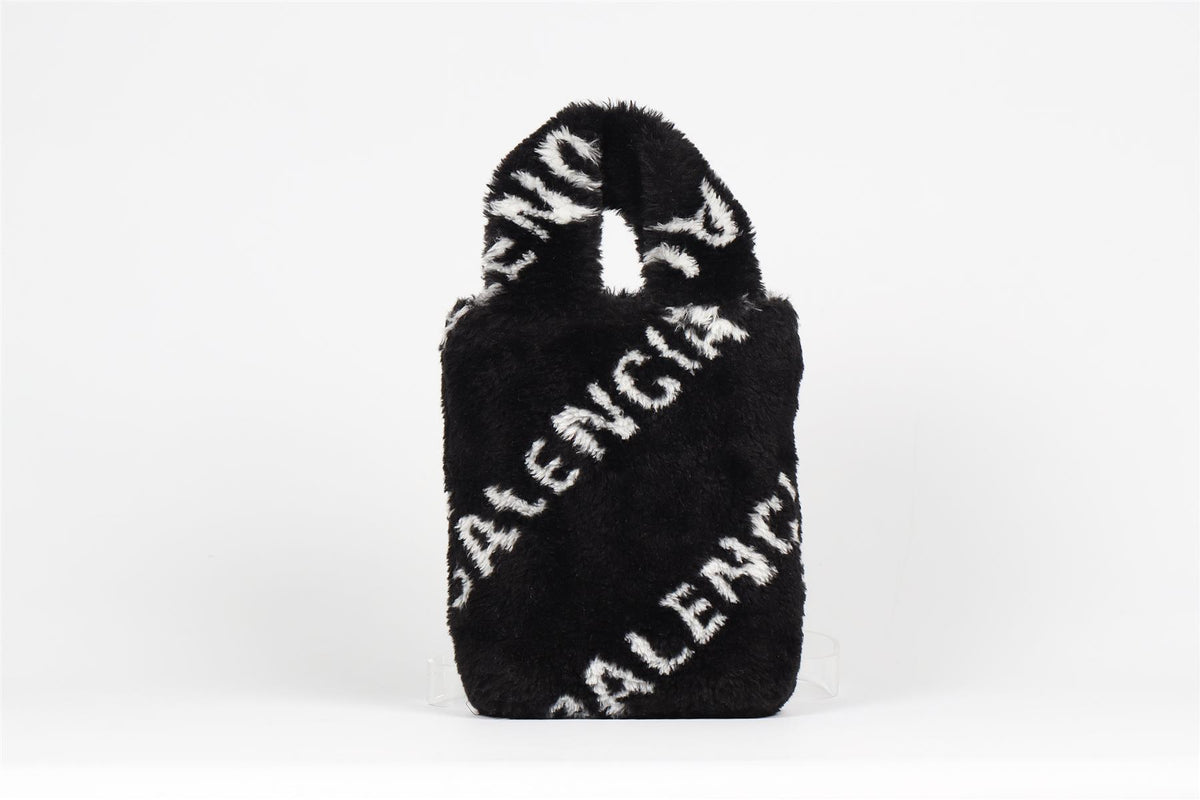 BALENCIAGA MINI FAUX FUR SHOULDER BAG