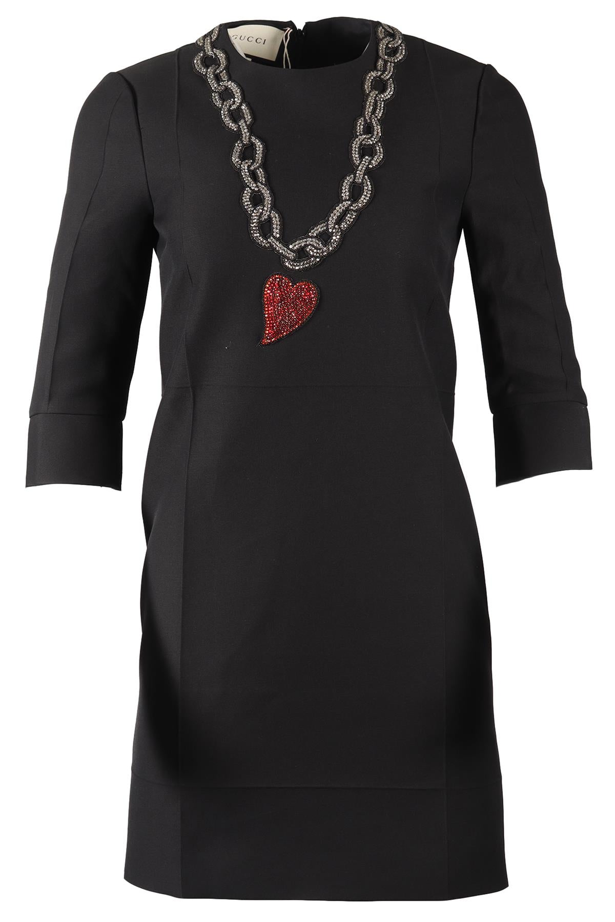 GUCCI SILK AND WOOL BLEND MINI DRESS IT 38 UK 6
