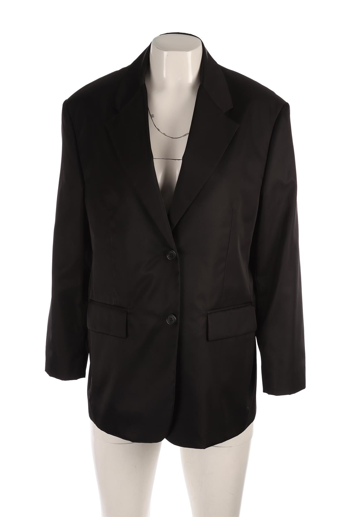 PRADA BLACK NYLON BLAZER IT 42 UK 10