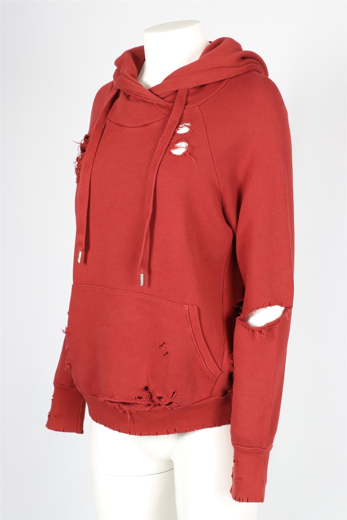 NSF RED COTTON HOODIE LARGE