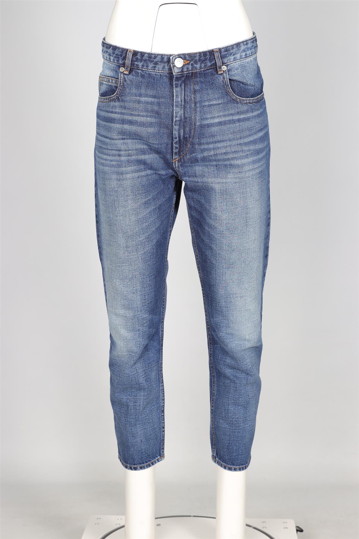 ISABEL MARANT ETOILE BLUE HIGH RISE TAPERED JEANS FR 40 UK 12