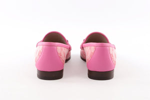 GUCCI + PALACE PINK GG-P CANVAS LOAFERS EU 38 UK 5 US 8