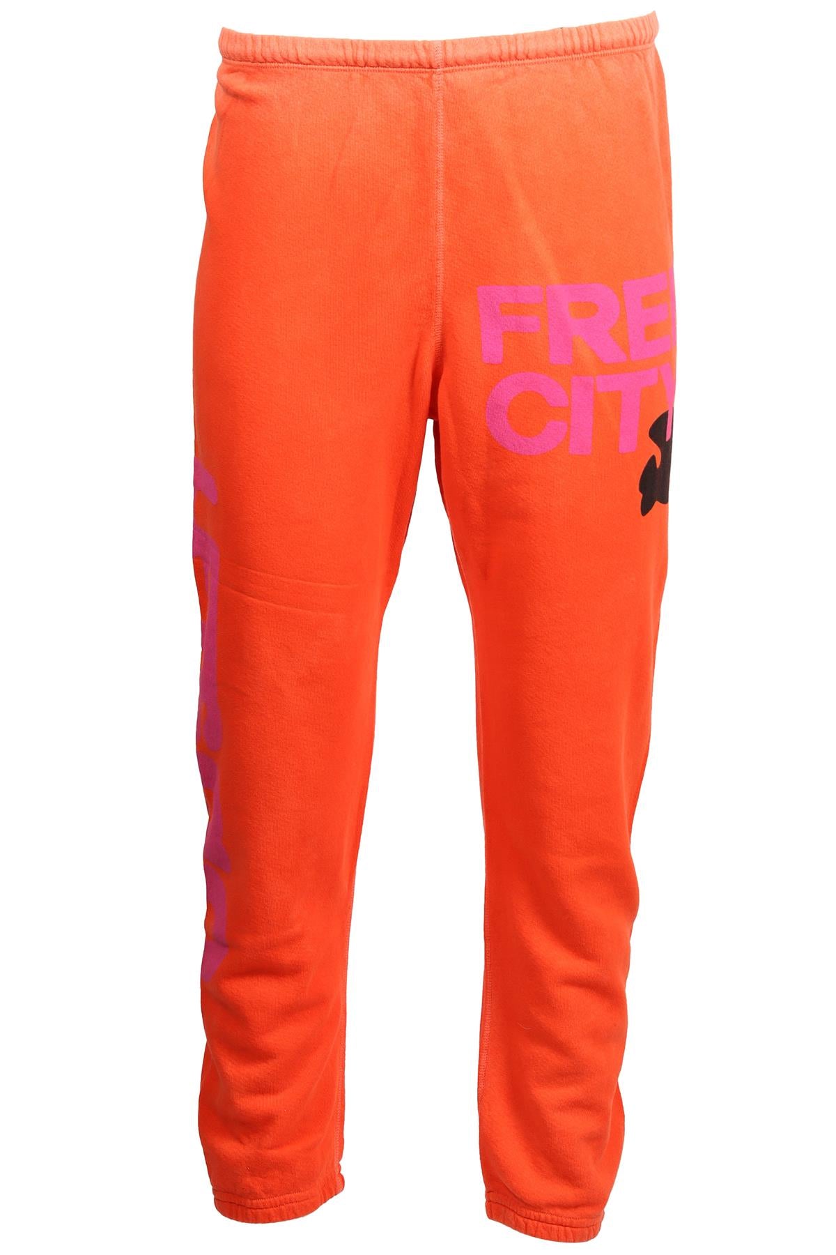 FREE CITY ORANGE COTTON TRACK PANTS XSMALL