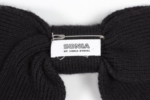 SONIA BY SONIA RYKIEL BLACK BOW BROOCH