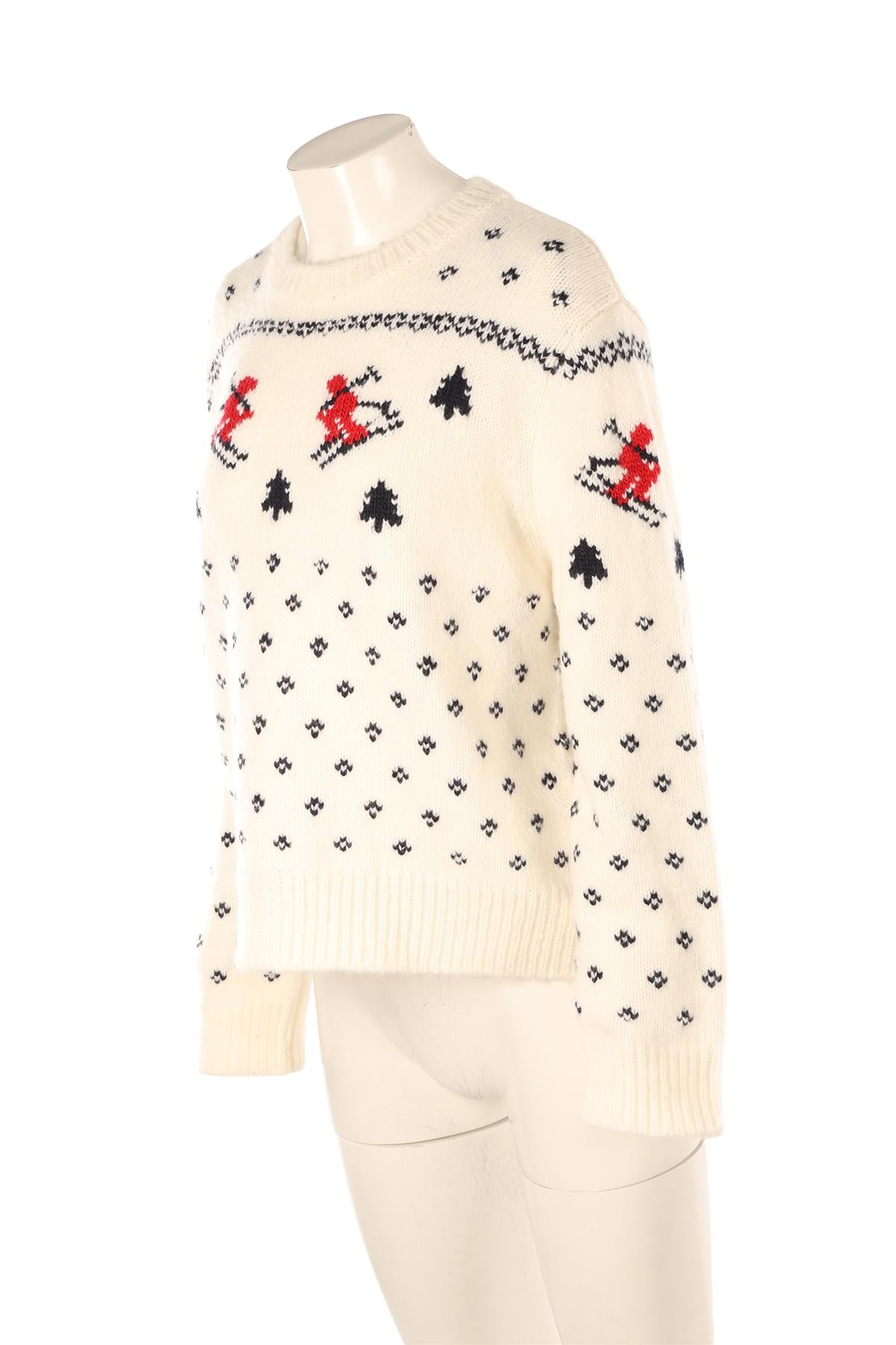 LE JEAN CREAM WOOL SWEATER MEDIUM