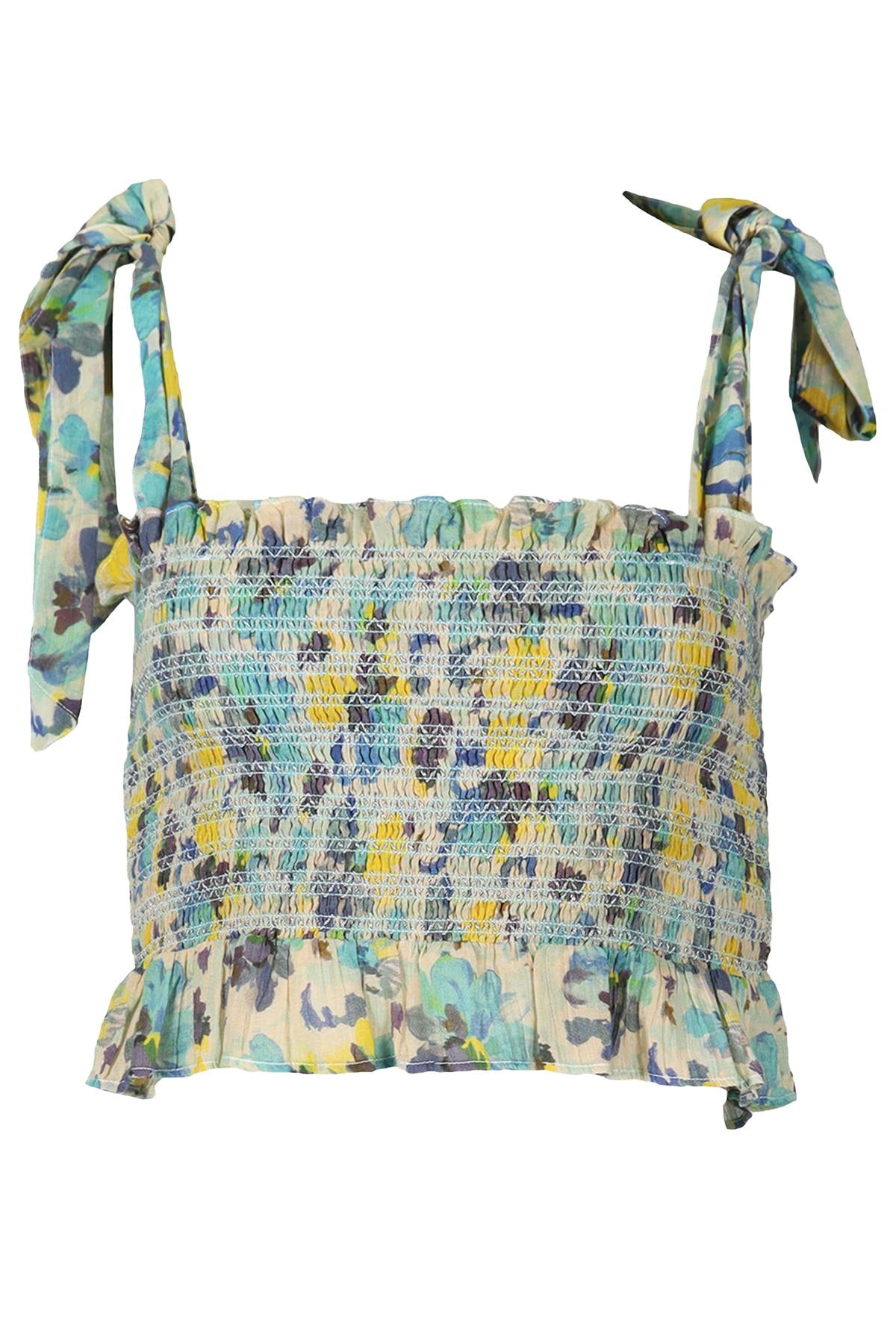 LOVESHACKFANCY CROPPED COTTON TOP SMALL