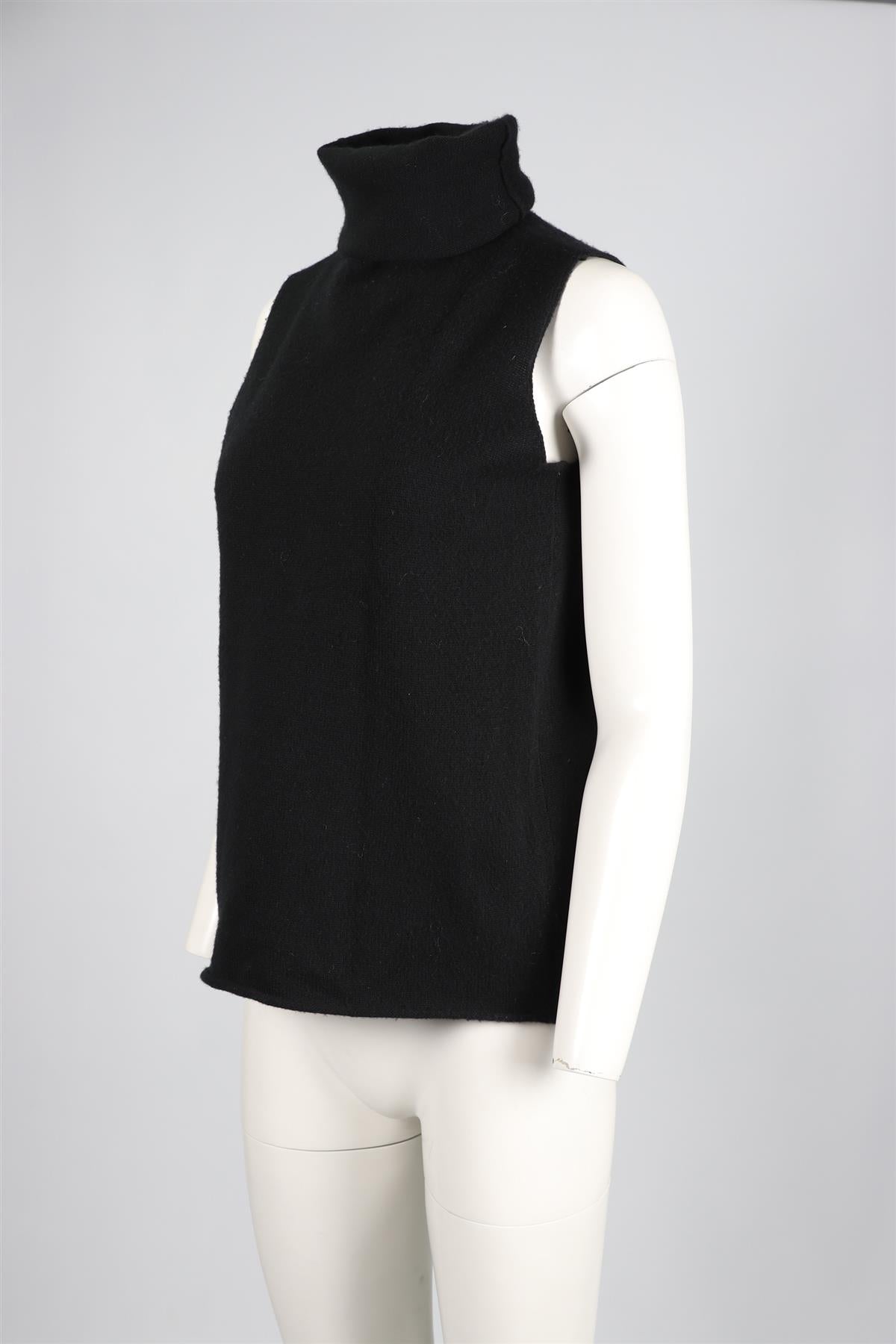 KUJTEN BLACK CASHMERE VEST ONE SIZE