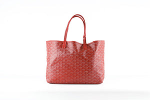 GOYARD RED 2011 SAINT LOUIS PM CANVAS TOTE BAG