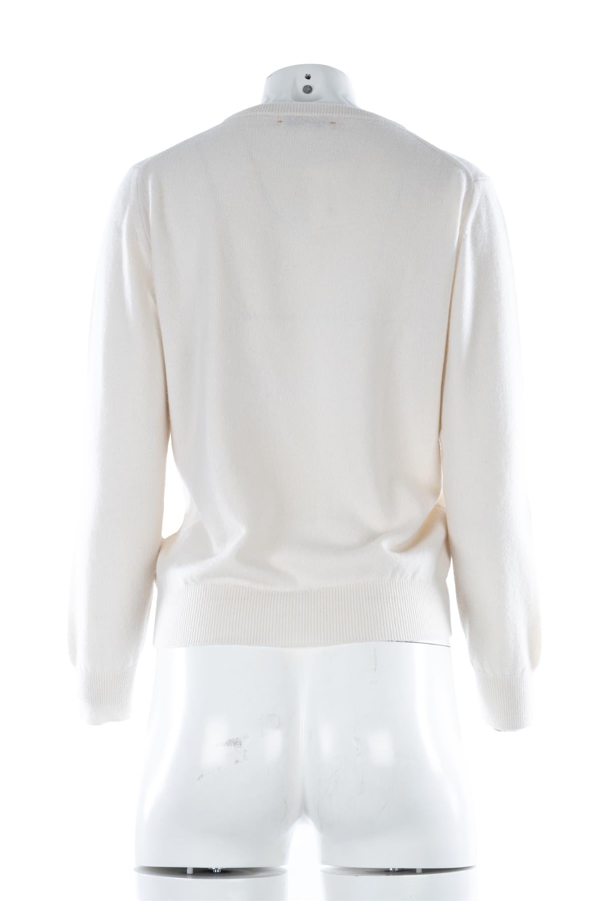 LINGUA FRANCA CREAM CASHMERE SWEATER SMALL