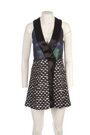 PROENZA SCHOULER BLACK COTTON MINI DRESS US 2 UK 6
