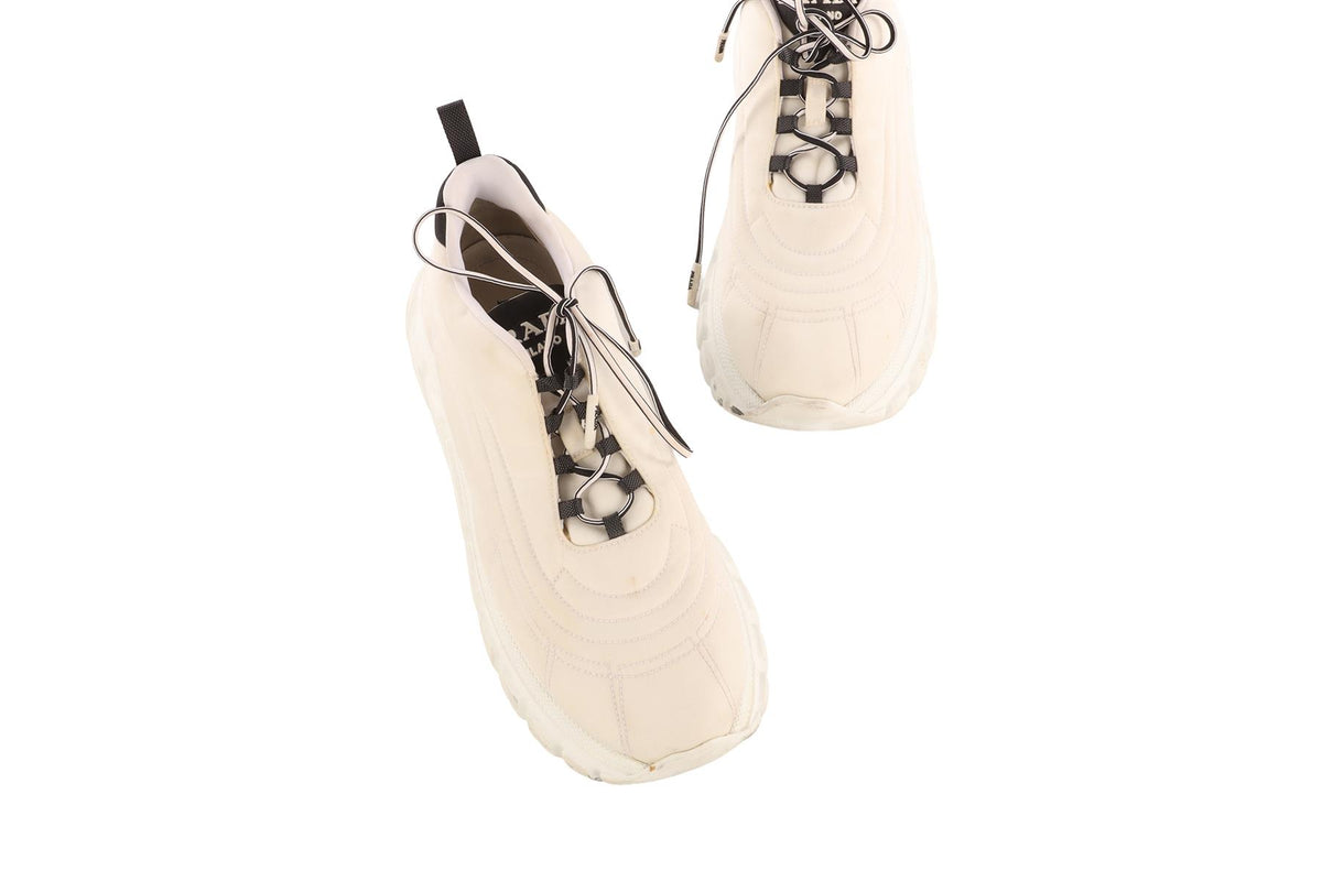 PRADA WHITE RUSH RE-NYLON SNEAKERS EU 38 UK 5