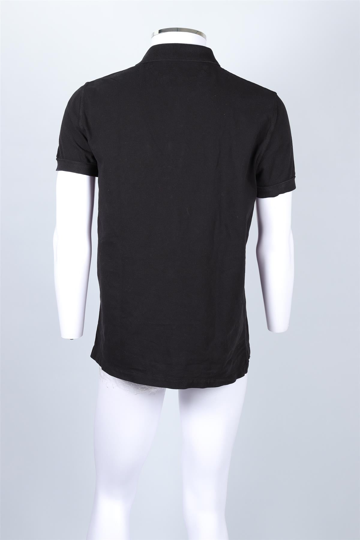 TOM FORD BLACK MEN'S COTTON POLO SHIRT IT 50 UK/US CHEST 40