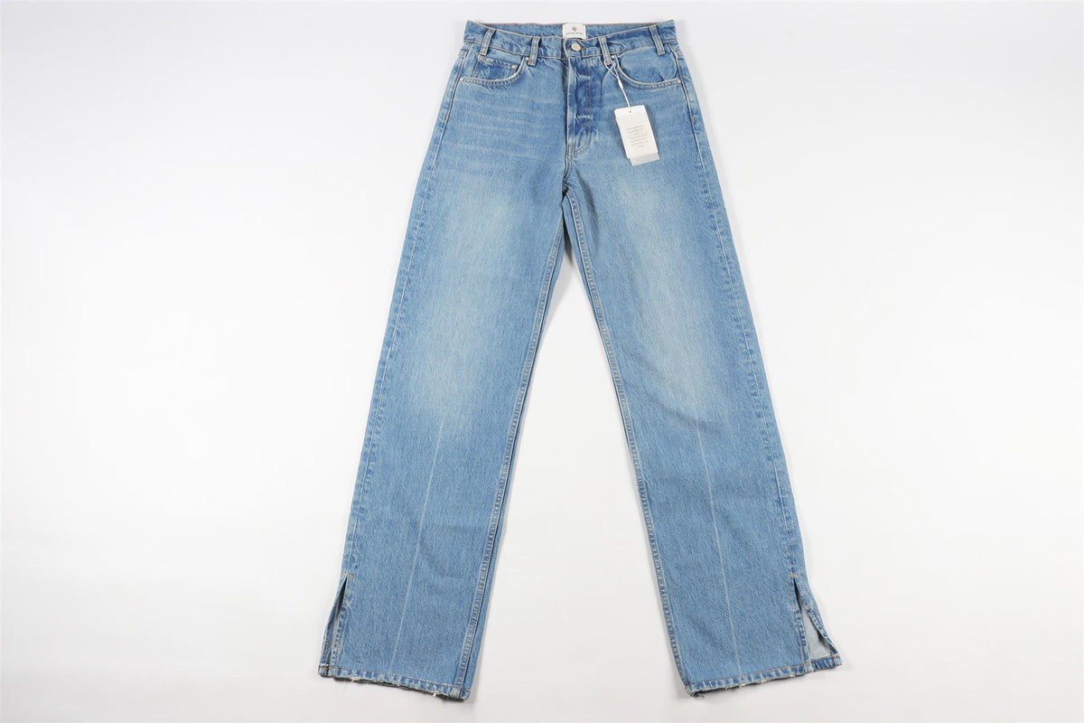 ANINE BING BLUE HIGH RISE STRAIGHT LEG JEANS W26 UK 8
