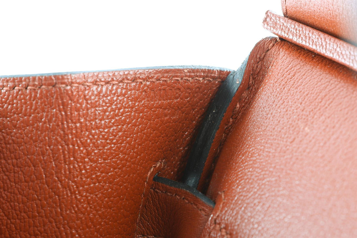 HERMÈS ORANGE 2017 BIRKIN 35CM TAURILLON NOVILLO LEATHER BAG