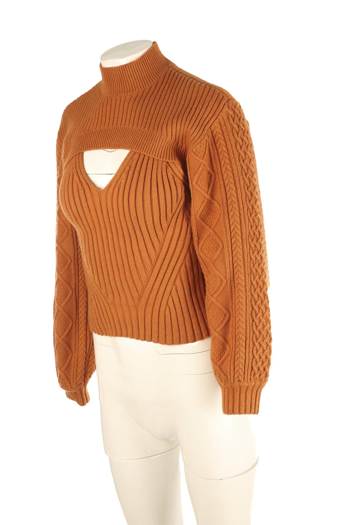 JONATHAN SIMKHAI ORANGE WOOL SWEATER SMALL